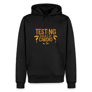 Testing Season Is My Cardio 2 - Männer Premium Bio Hoodie - Schwarz - Vorne - Nico (187cm)