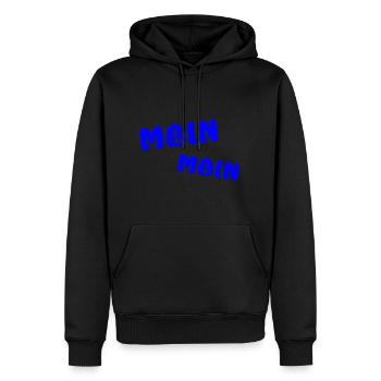 Moin Moin 2022 mit Anker Begrüßung Nordsee Sylt - Männer Premium Bio Hoodie - Schwarz - Vorne - Nico (187cm)