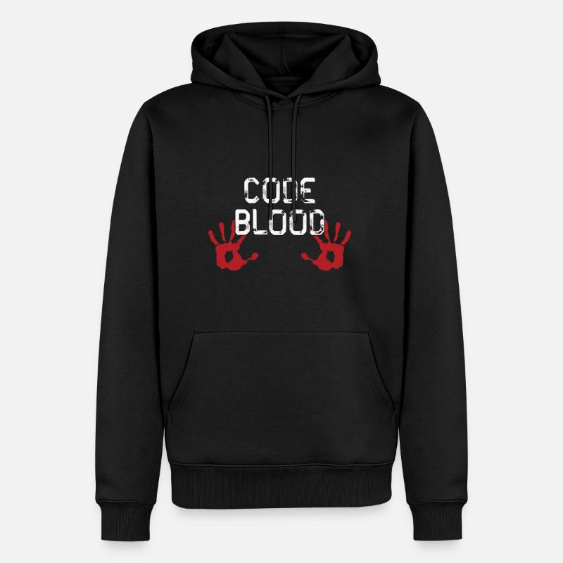 Code Blood ProgramHands - Men’s Premium Organic Hoodie - black