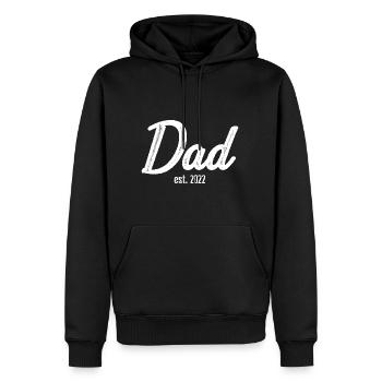 DAD est. 2022 Geschenk Papa werdender Vater 2022 - Männer Premium Bio Hoodie - Schwarz - Vorne - Nico (187cm)