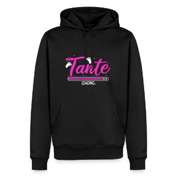 Tante Loading 2026 Babyankündigung Geburt Babygesc - Männer Premium Bio Hoodie - Schwarz - Vorne - Nico (187cm)