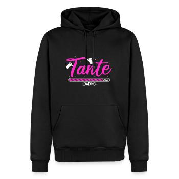 Tante Loading 2027 Babyankündigung Geburt Schwange - Männer Premium Bio Hoodie - Schwarz - Vorne - Nico (187cm)