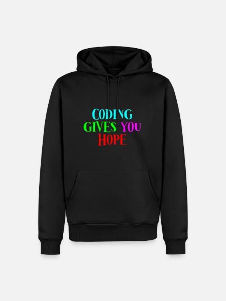 Coding Gives You Hope 4 - Men’s Premium Organic Hoodie - black