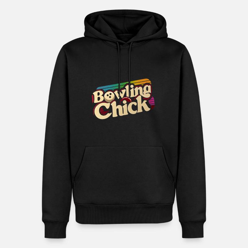 Bowling Chick 18 - Männer Premium Bio Hoodie - Schwarz