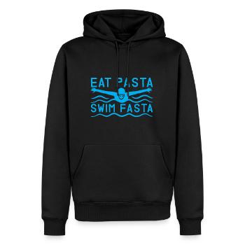 Eat Pasta Swim Fasta 5 - Männer Premium Bio Hoodie - Schwarz - Vorne - Nico (187cm)