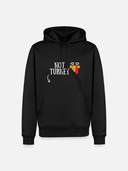 Thanksgiving pas la dinde - Sweat à capuche Premium bio Homme - noir