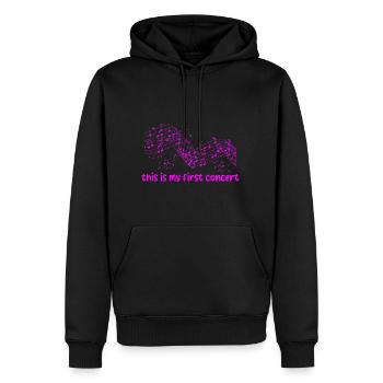 This is My First Concert 13 - Men’s Premium Organic Hoodie - black - Front - Nico (187cm)