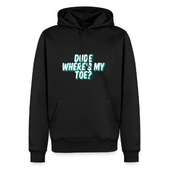 Dude Where's My Toe 2 - Men’s Premium Organic Hoodie - black - Front - Nico (187cm)