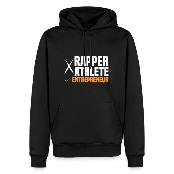 Rapper Athlete Entrepreneur 58 - Männer Premium Bio Hoodie - Schwarz - Vorne - Nico (187cm)