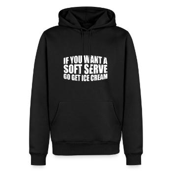 Si vous voulez une portion molle, allez chercher de la crème glacée 7 - Sweat à capuche Premium bio Homme - noir - Devant - Nico (187cm)