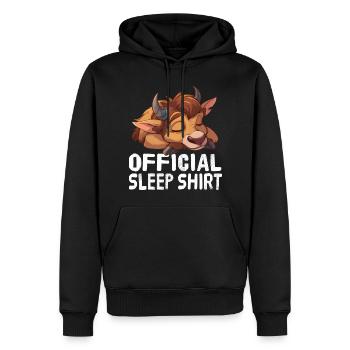 Offizielles Schlafshirt Gnu - Männer Premium Bio Hoodie - Schwarz - Vorne - Nico (187cm)