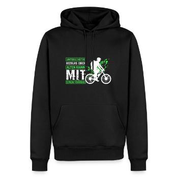 Radfahrer Fahrradfahrer Outdoor Radsport Geschenk - Männer Premium Bio Hoodie - Schwarz - Vorne - Nico (187cm)