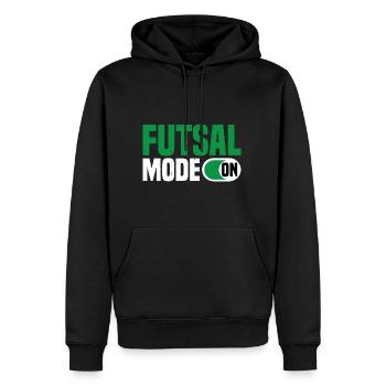 Mode Futsal Sur 15 - Sweat à capuche Premium bio Homme - noir - Devant - Nico (187cm)