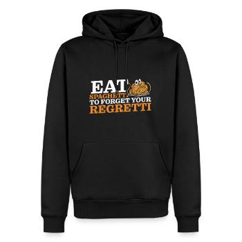 Eat Spaghetti To Forgetti Your Regretti 10 - Männer Premium Bio Hoodie - Schwarz - Vorne - Nico (187cm)