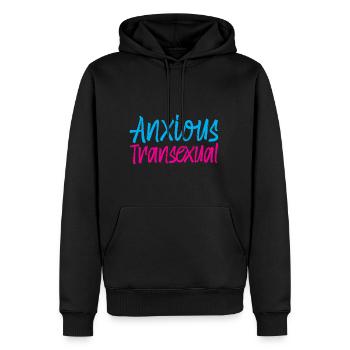 Anxious Transexual - Men’s Premium Organic Hoodie - black - Front - Nico (187cm)