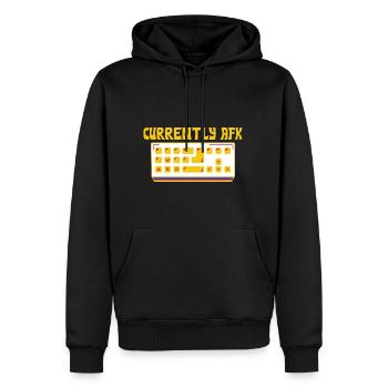 Currently Afk 4 - Männer Premium Bio Hoodie - Schwarz - Vorne - Nico (187cm)