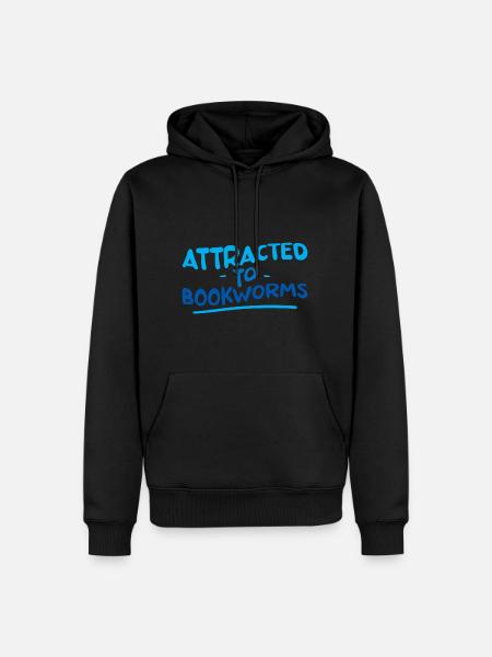 Attracted To Bookworms 4 - Men’s Premium Organic Hoodie - black