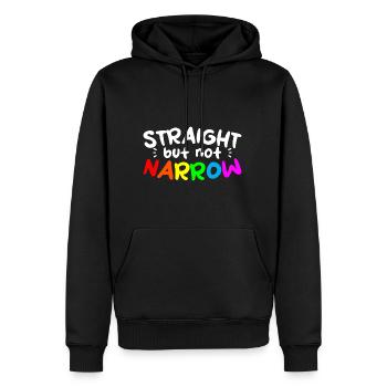 Droit mais pas étroit 4 - Sweat à capuche Premium bio Homme - noir - Devant - Nico (187cm)