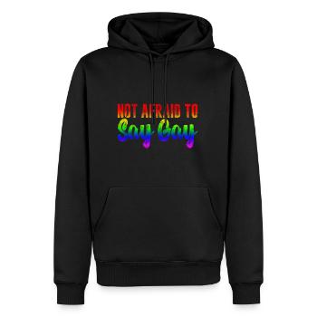 Not Afraid To Say Gay 3 - Männer Premium Bio Hoodie - Schwarz - Vorne - Nico (187cm)