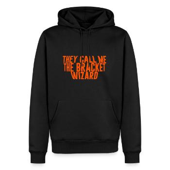 Ils m’appellent The Bracket Wizard - Sweat à capuche Premium bio Homme - noir - Devant - Nico (187cm)