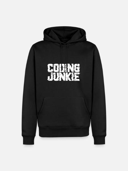 Coding Junkie - Männer Premium Bio Hoodie - Schwarz
