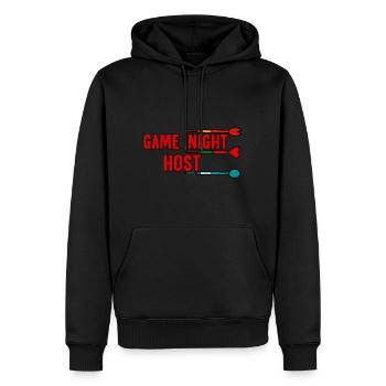 Hôte de soirée de jeu 3 - Sweat à capuche Premium bio Homme - noir - Devant - Nico (187cm)