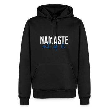 Namaste Hors de lui 2 - Sweat à capuche Premium bio Homme - noir - Devant - Nico (187cm)
