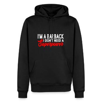 I'm A Barback I Don't Need A Superpower 3 - Männer Premium Bio Hoodie - Schwarz - Vorne - Nico (187cm)