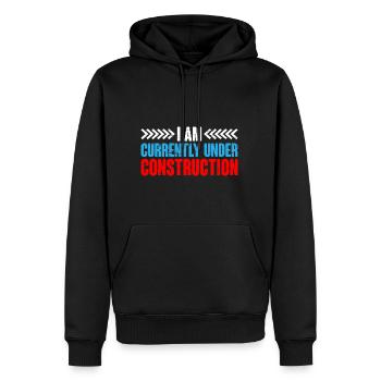 I Am Currently Under Construction 10 - Männer Premium Bio Hoodie - Schwarz - Vorne - Nico (187cm)