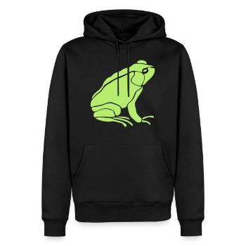 frosch tier huepfen - Männer Premium Bio Hoodie - Schwarz - Vorne - Nico (187cm)