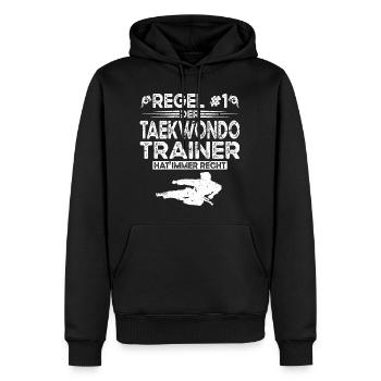 Taekwondo Kampfsport Der Taekwondotrainer - Männer Premium Bio Hoodie - Schwarz - Vorne - Nico (187cm)