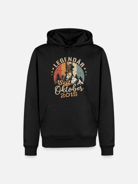 Legendär seit Oktober 2015 - 2015 - Männer Premium Bio Hoodie - Schwarz
