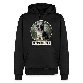 french bulldog - french bulldog - Men’s Premium Organic Hoodie - black - Front - Nico (187cm)