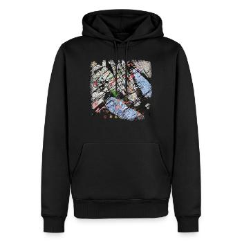 Dekoration - Abstrakte Kunst - HIntergrund - Männer Premium Bio Hoodie - Schwarz - Vorne - Nico (187cm)