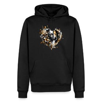 Liebe zum Hund: Jack Russell Kunst Hundefreund - Männer Premium Bio Hoodie - Schwarz - Vorne - Nico (187cm)