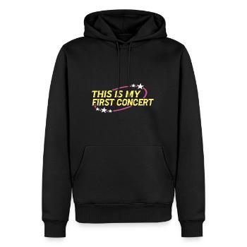 C’est mon premier concert 46 - Sweat à capuche Premium bio Homme - noir - Devant - Nico (187cm)