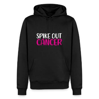 Spike Out Cancer - Männer Premium Bio Hoodie - Schwarz - Vorne - Nico (187cm)