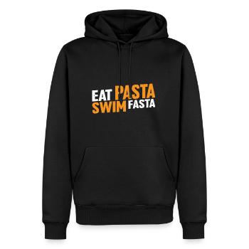 Eat Pasta Swim Fasta 16 - Männer Premium Bio Hoodie - Schwarz - Vorne - Nico (187cm)