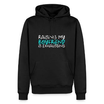 Raising My Boyfriend Is Exhausting 4 - Männer Premium Bio Hoodie - Schwarz - Vorne - Nico (187cm)