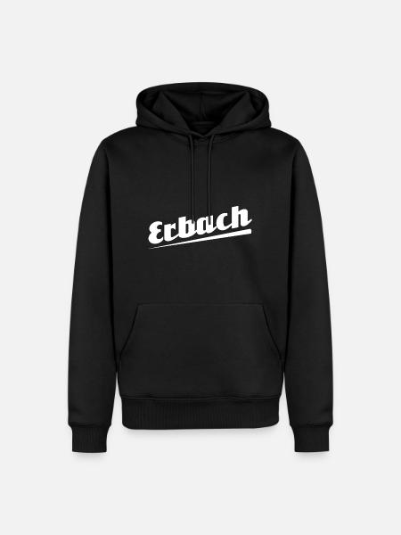 Erbach - Textdesign mit Stadtnamen - Männer Premium Bio Hoodie - Schwarz