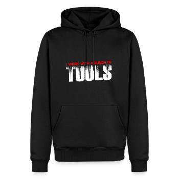I Work With A Bunch Of Tools 14 - Männer Premium Bio Hoodie - Schwarz - Vorne - Nico (187cm)