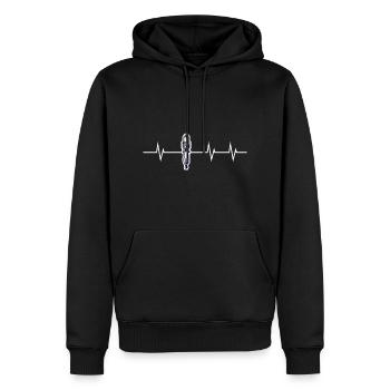 Herzschlag eines Schraubers - Männer Premium Bio Hoodie - Schwarz - Vorne - Nico (187cm)