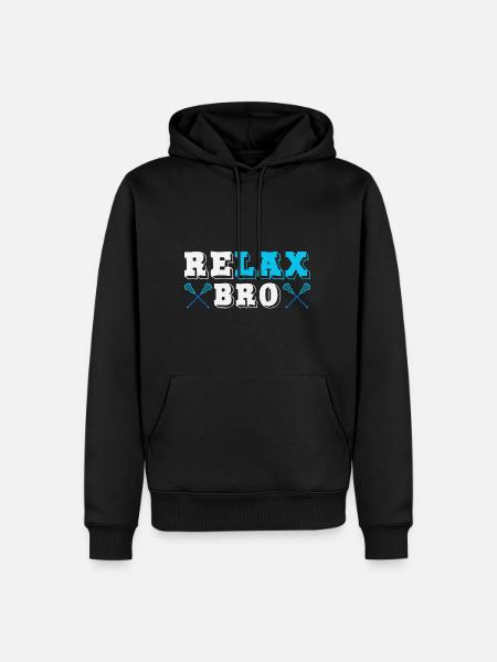 Realx Bro Lacrosse Player - Men’s Premium Organic Hoodie - black
