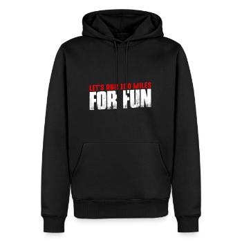 Courons 100 miles pour le plaisir 4 - Sweat à capuche Premium bio Homme - noir - Devant - Nico (187cm)
