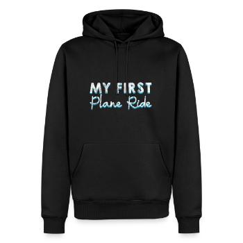 My First Plane Ride 28 - Männer Premium Bio Hoodie - Schwarz - Vorne - Nico (187cm)