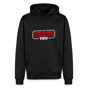 I'm Not Tsundere, I Actually Hate You 3 - Männer Premium Bio Hoodie - Schwarz - Vorne - Nico (187cm)