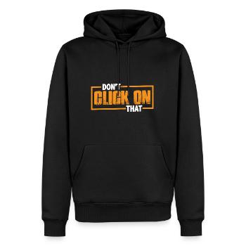 Ne cliquez pas sur ce 7 - Sweat à capuche Premium bio Homme - noir - Devant - Nico (187cm)
