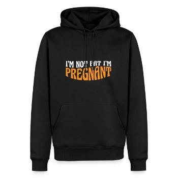 Je ne suis pas grosse Je suis enceinte 8 - Sweat à capuche Premium bio Homme - noir - Devant - Nico (187cm)