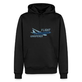 Chuchoteur de vol 2 - Sweat à capuche Premium bio Homme - noir - Devant - Nico (187cm)