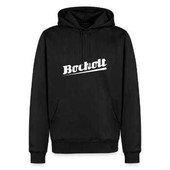 Bocholt - Textdesign mit Stadtnamen - Männer Premium Bio Hoodie - Schwarz - Vorne - Nico (187cm)